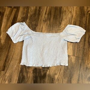 Simply Southern Blue Smocked Top